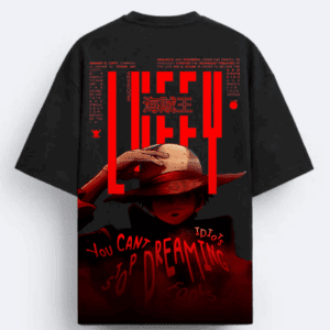 Luffy (One Piece) Printed Oversized T-Shirt 100% Cotton Best print Quality